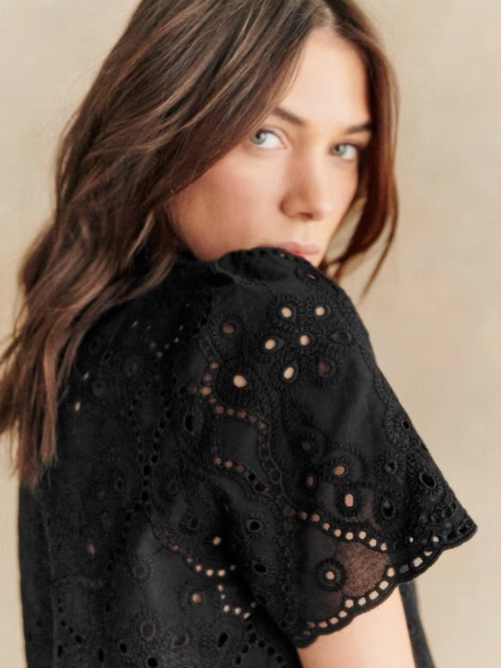 Sezane Annabelle Blouse - Black - Size FR34/US2